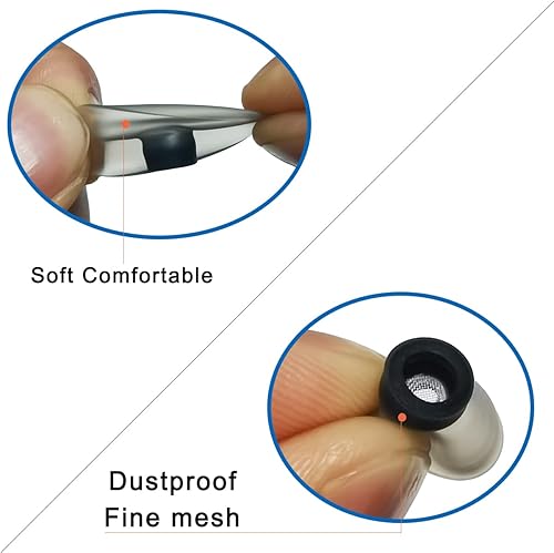 Miniatura 3 de Almohadillas de silicona para Galaxy Buds 2 a prueba de polvo de malla fina de repuesto para Samsung Galaxy Buds2Galaxy Buds Negro