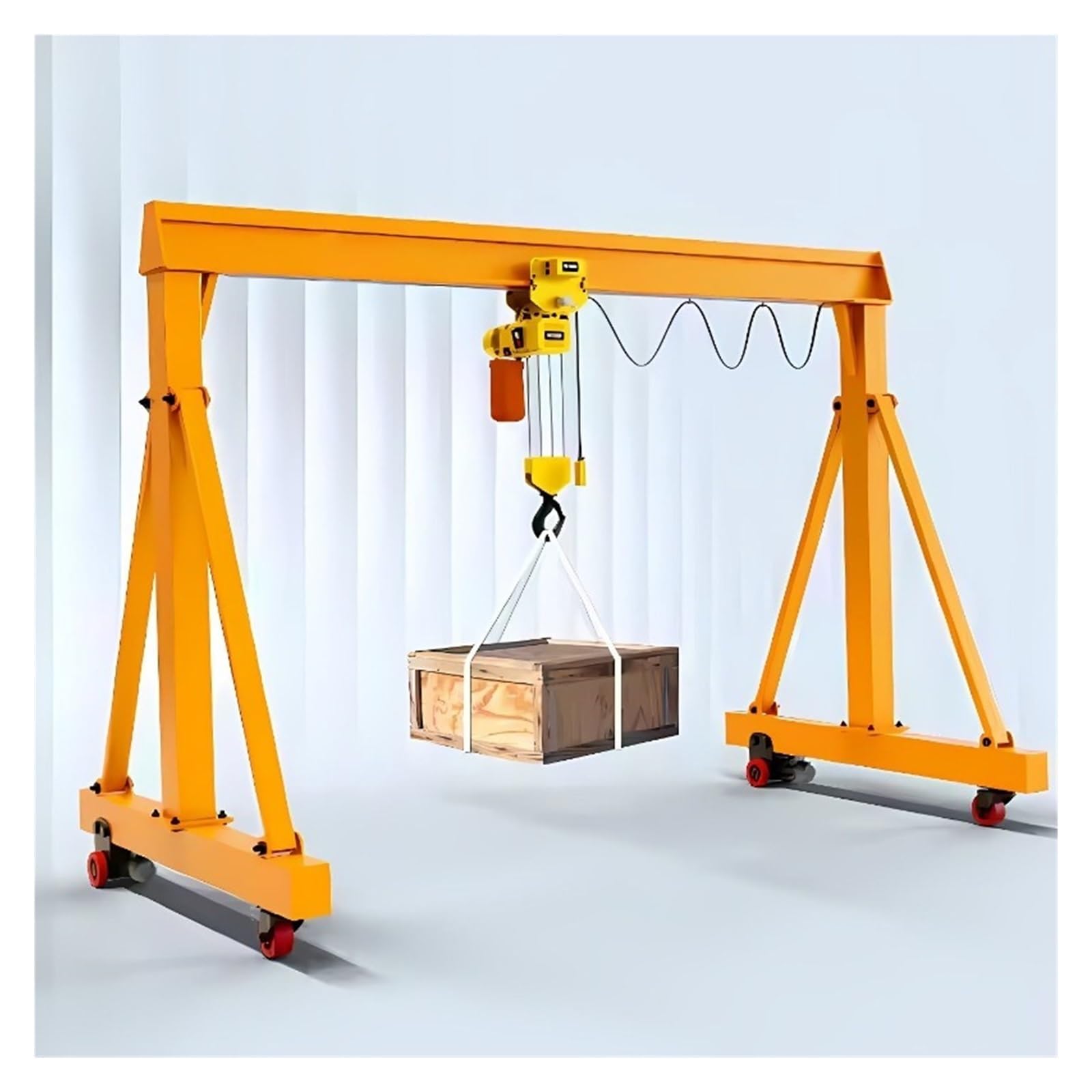 Il Manuale Regolabile In Altezza Delle Gru A Cavalletto Mobile Portatile Regola Per Sollevamento Elettrico Della Di Uso Fabbrica Dell'officina Paranco Elettrico da Puleggia(1T 2x2m)