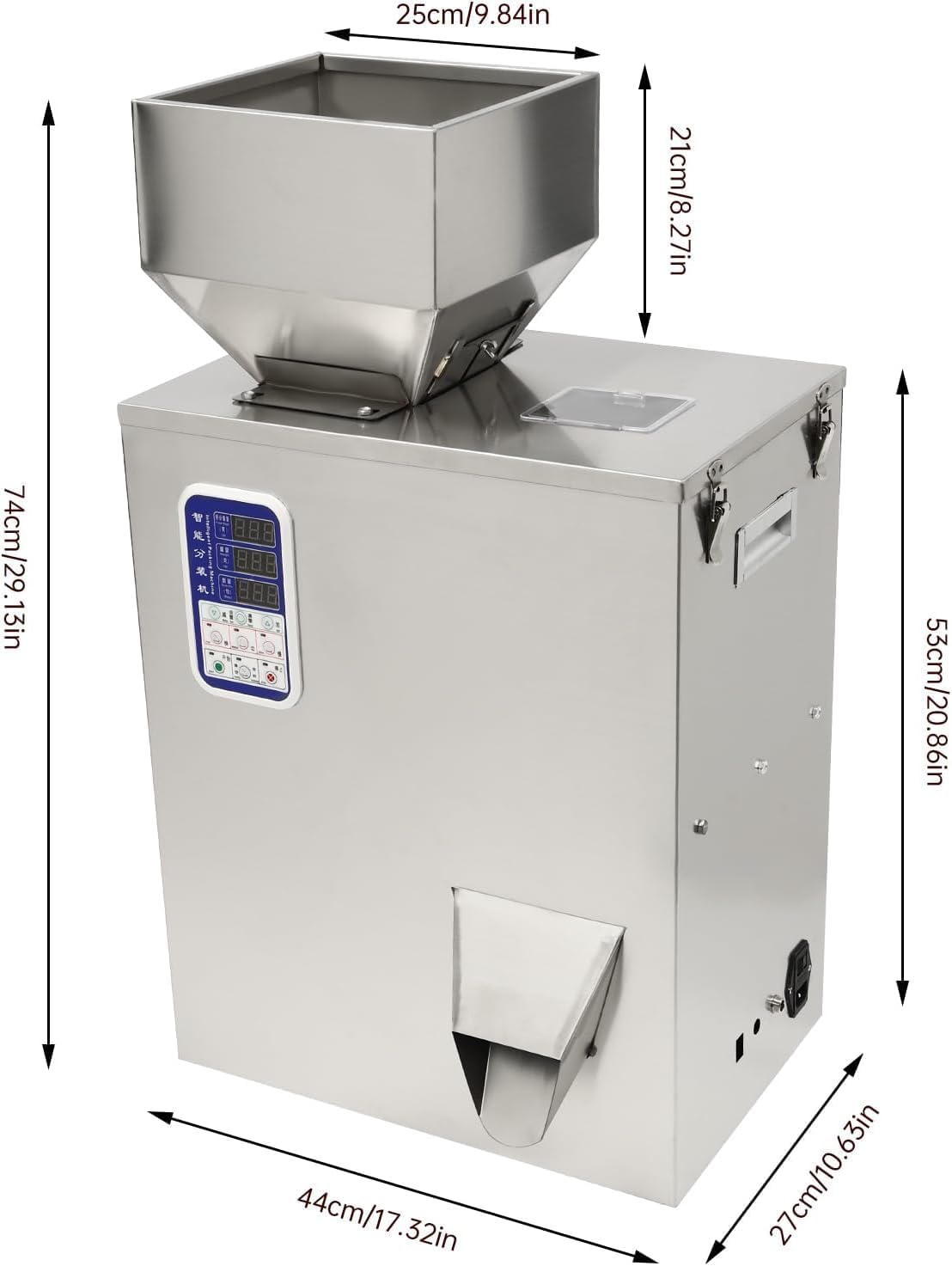 Powder Filling Machine, 0.002-1.1lbs/1-500g, Automatic Intelligent Particle Weighing Filling Machine, Bottle Bag Powder Filler Particle Dispenser for Tea Seeds Grains Powder Flour Beans Glitter