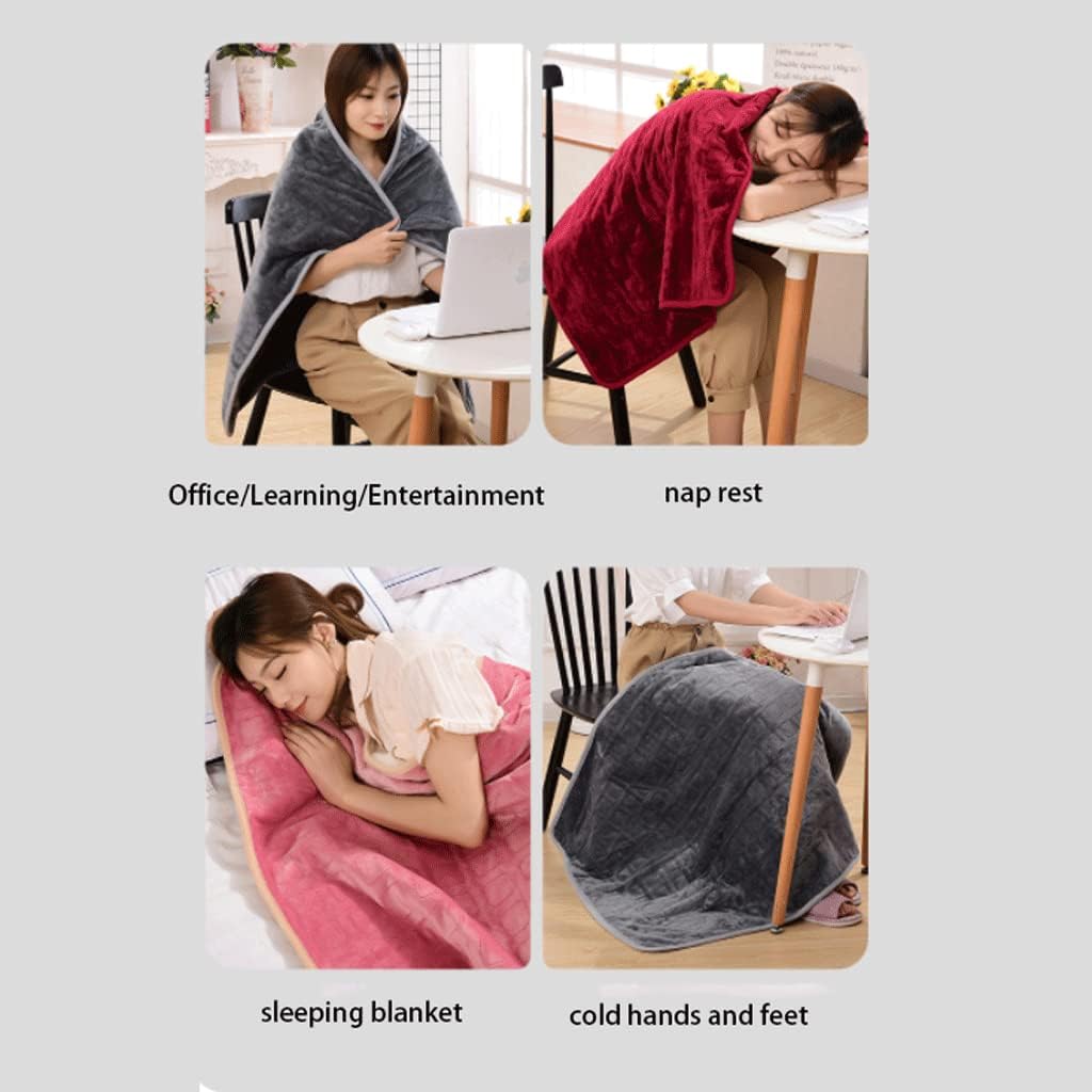 review NNR Electric Blankets Electric Blanket Single Dark Red Crystal Velvet Luxury Electric Heating Pad Washable Heated Blanket 8 Hours Flexible Timing Heated Blanket Throw