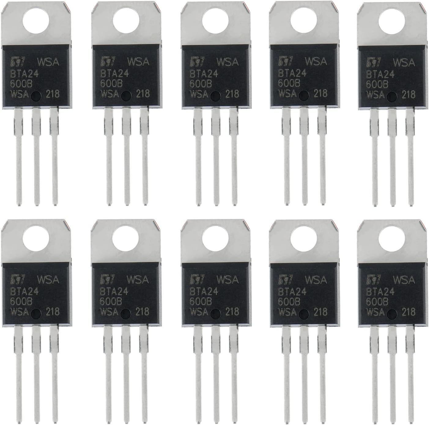 BOJACK BTA24-600B BTA-Series Medium Current Triac thyristor,Gate Trigg-Replaces BTA24(Pack of 10)