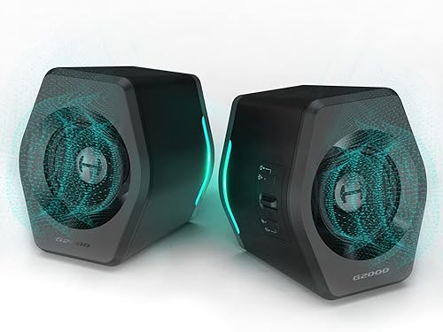 Edifier G2000 - Altavoces de computadora de 32 W para computadora portátil Mac computadora de escritorio altavoces Woofer Bluetooth USB de 0138in