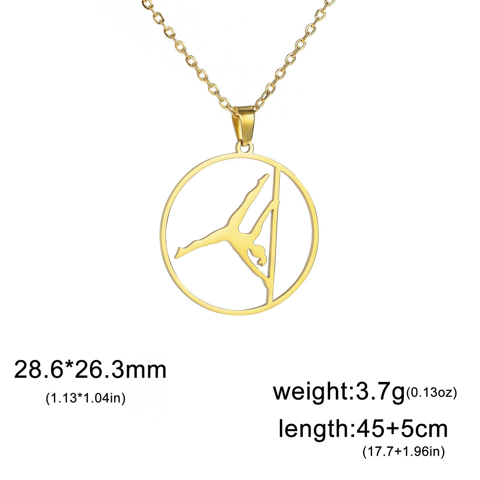 Classico Collana Uomo Donna Gioielli Ciondolo Pendente Necklace Artistic Gymnastics Pole Dance Support Action Pendant Necklace