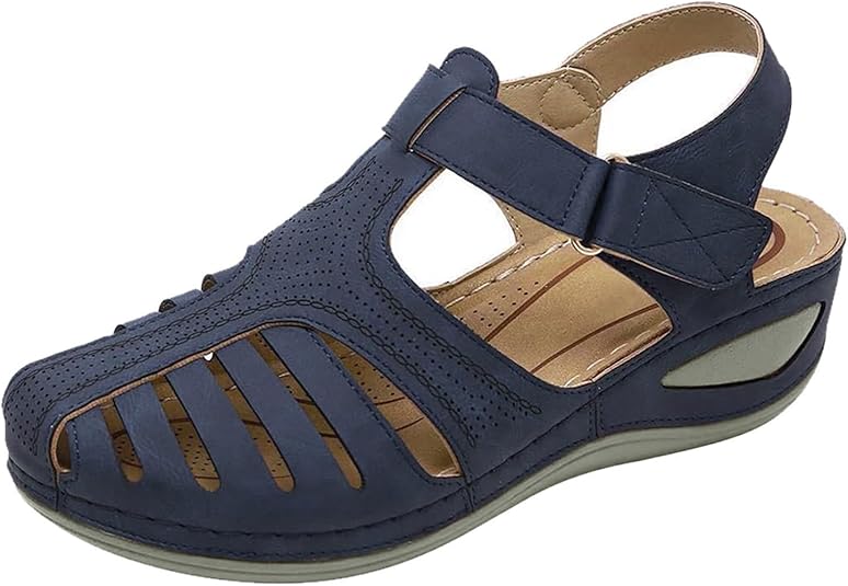 Sandali Zeppe Azzurri Da Donna Con Tramatura Effetto Rafia E Tacco 7 C Lora Ferres W043001094
