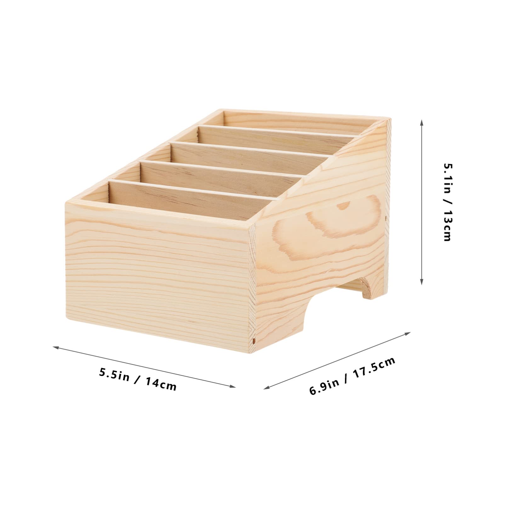 Cabilock 5griglie Supporto per Smartphone in Legno Portaoggetti da Scrivania Compatto e Multifunzionale Organizzatore per Ufficio e Casa per Tenere in Ordine la Tua Postazione di Lavoro
