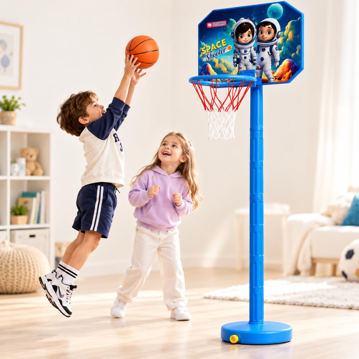 Storio Indoor Basketball Game - Kids Mini Hoop Playset -1