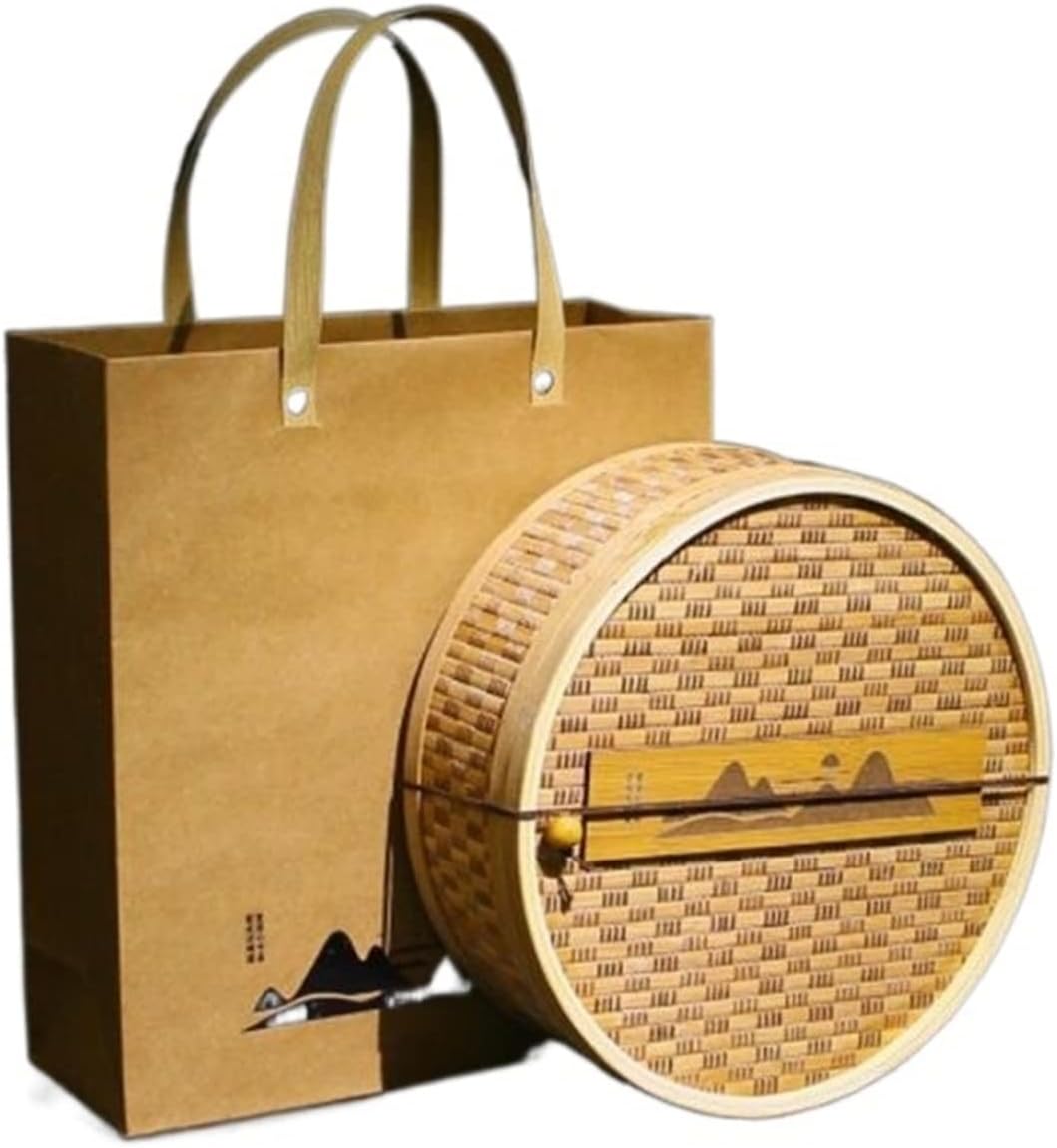 Tea Canisters Woven Pattern Brick Tea Box For Empty Storage Party Decoration