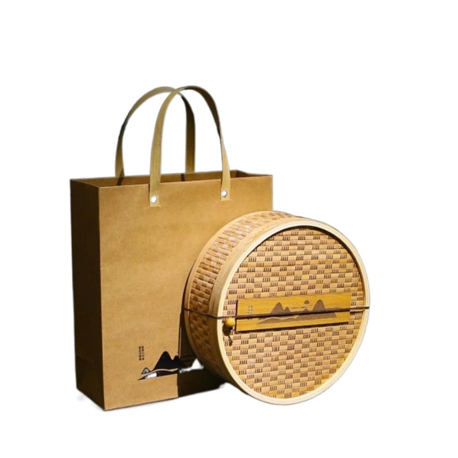 Tea Canisters Woven Pattern Brick Tea Box For Empty Storage Party Decoration