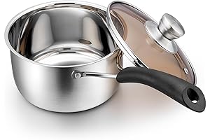 P&P CHEF 2 Quart Saucepan with Lid for Home Cooking and Restaurant...
