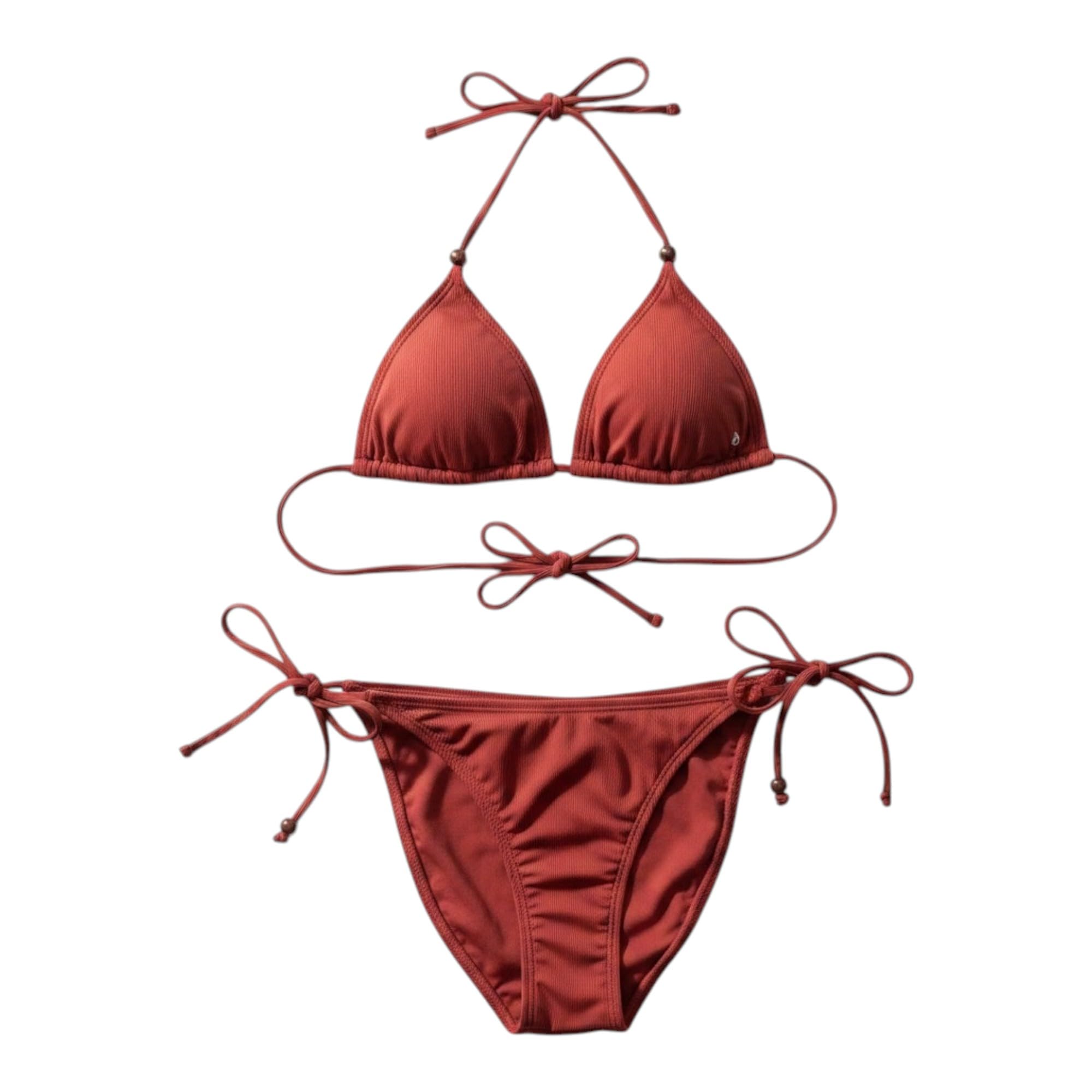 bikina　L Volcom Women's Rib Triangle Top and Tieside Bottom 2 Piece Bikini