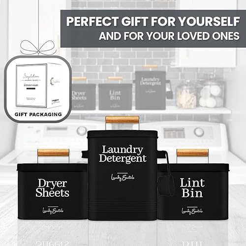 Miniatura 6 de Moderno contenedor de detergente para ropa de granja para decoración y accesorios de lavandería, contenedor de cápsulas de metal para decoración de