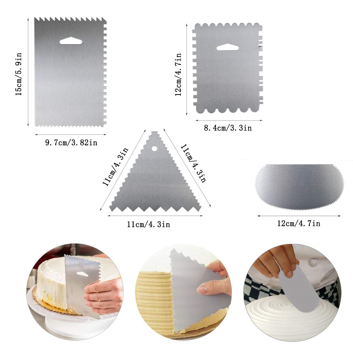 Decorazione Per La Torta Piatto Girevole Con 2 Set Di Coltelli E 4 Glassa Liscia Torte Crostate, 28 Cm