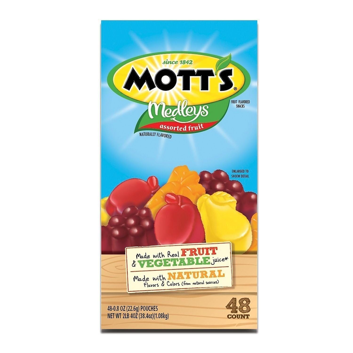 Medleys Gluten Free Assorted Fruit Snacks, 0.8 oz., 48 Packs/Box (209-00325)