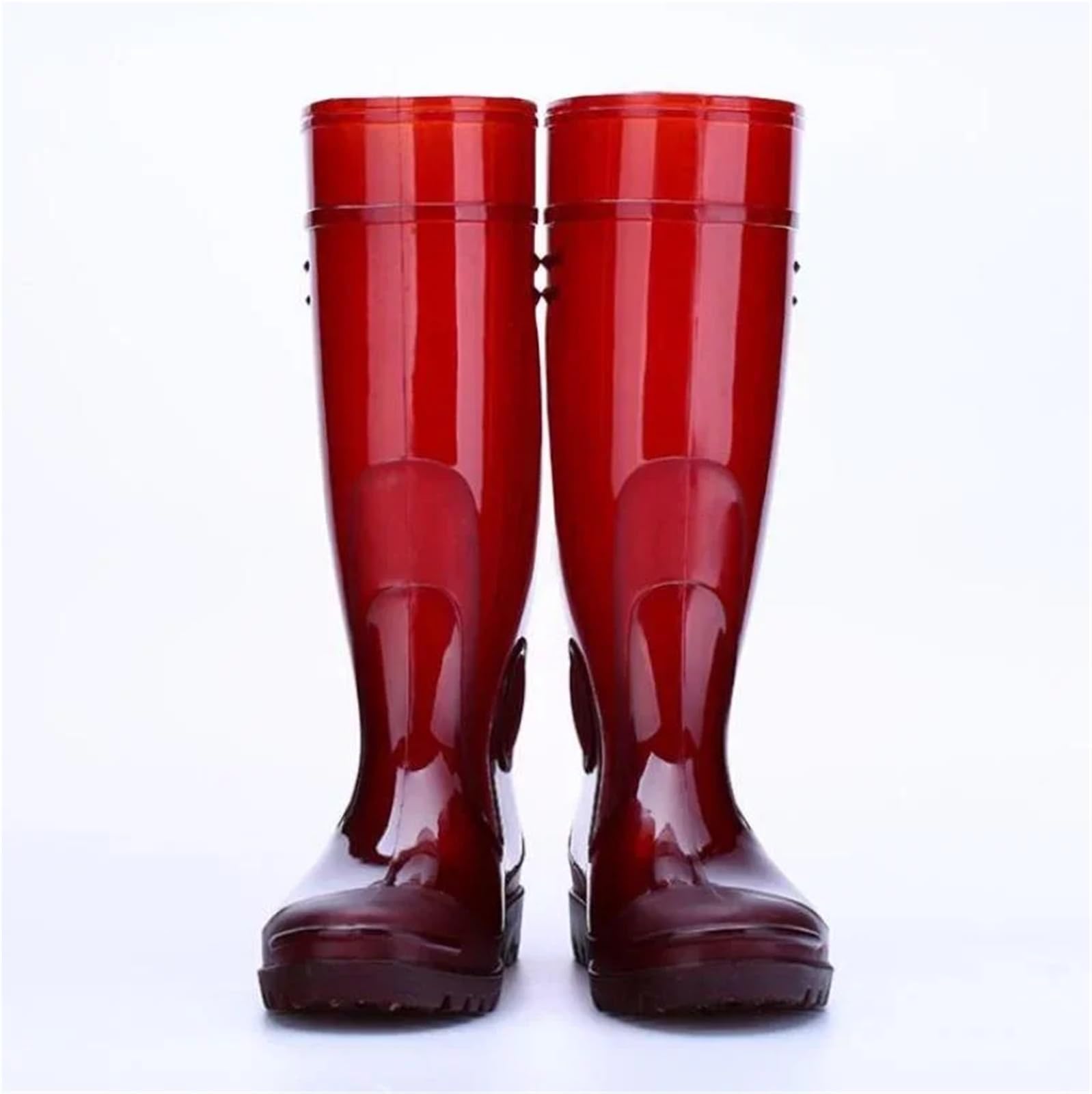 Stivali Uomo Stivali da pioggia da lavoro da uomo, scarpe da acqua impermeabili in PVC, stivali di gomma antiscivolo alti fino al ginocchio, galosce in gomma da uomo