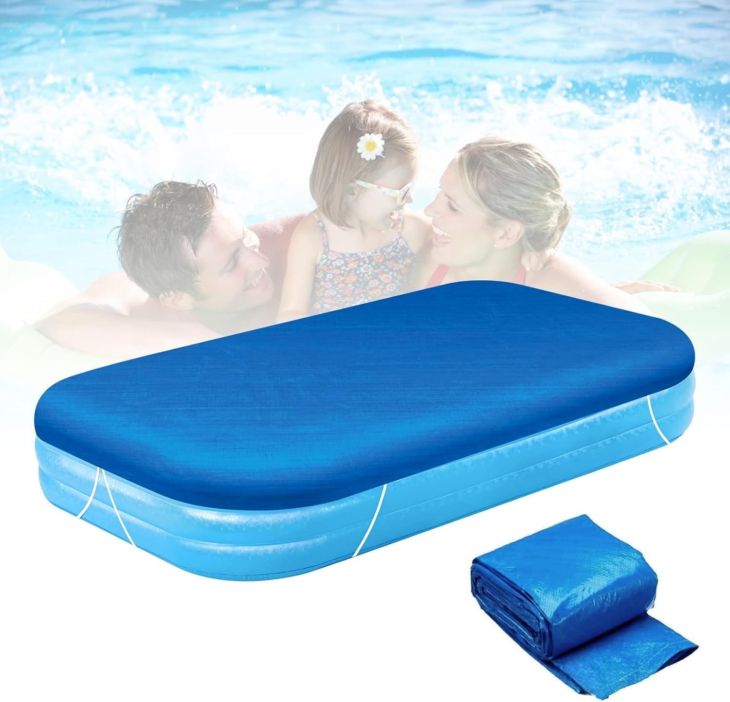 Swimming Pool Cover for Inflatable & Above Ground Pools (305 cm*205cm) โ image 1