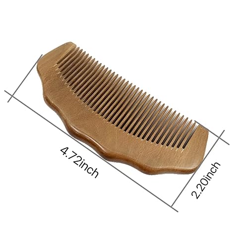 Miniatura 4 de sanlusan 2 peines de madera natural, juego de peine, peine de masaje de cabeza, masajeador de cabello, peine de madera para mujeres, peine de madera