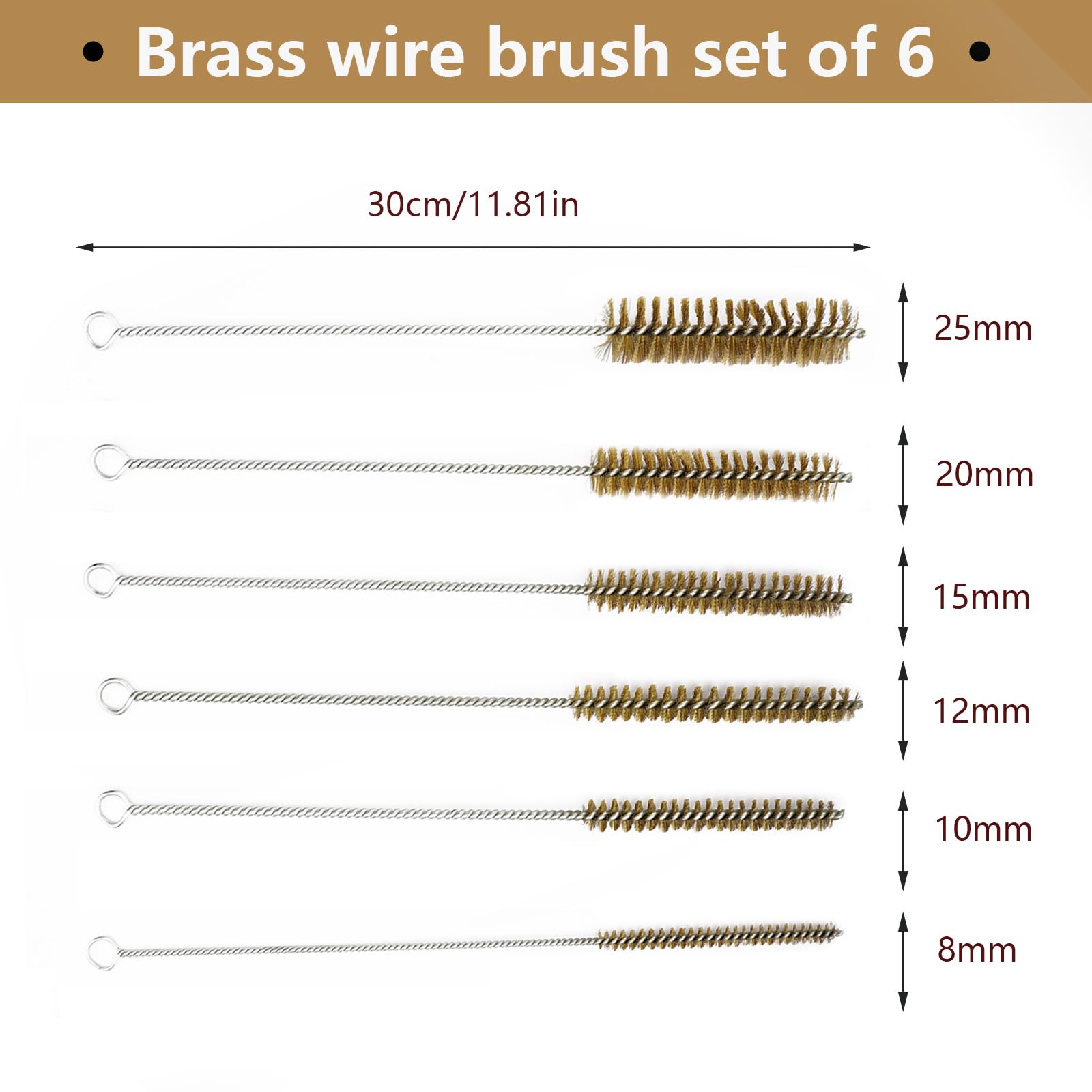 10 Stück Messing Rohrbürste Set, Rohrreinigungsbürste, Drahtbürste Rund,10/12/15/20/25/30/35/40/45/50mm Messing Zylinderbürste,für Rohrrohr Zylinder Bohrungen Reinigung Handwerkzeug 10 Stück Messing Rohrbürste Set, Rohrreinigungsbürste, Drahtbürste Rund,10/12/15/20/25/30/35/40/45/50mm Messing Zylinderbürste,für Rohrrohr Zylinder Bohrungen Reinigung Handwerkzeug