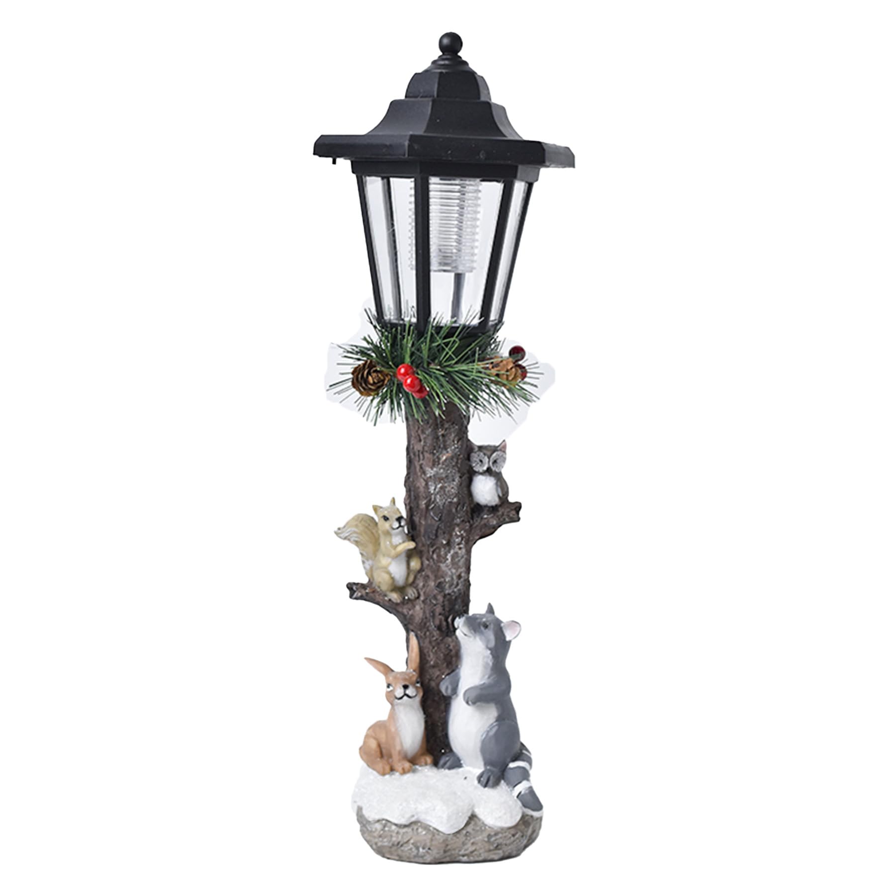 Figuras solares de jardín con linterna solar, estatuas de jardín, decoración de jardín, balcón, patio, césped (B)