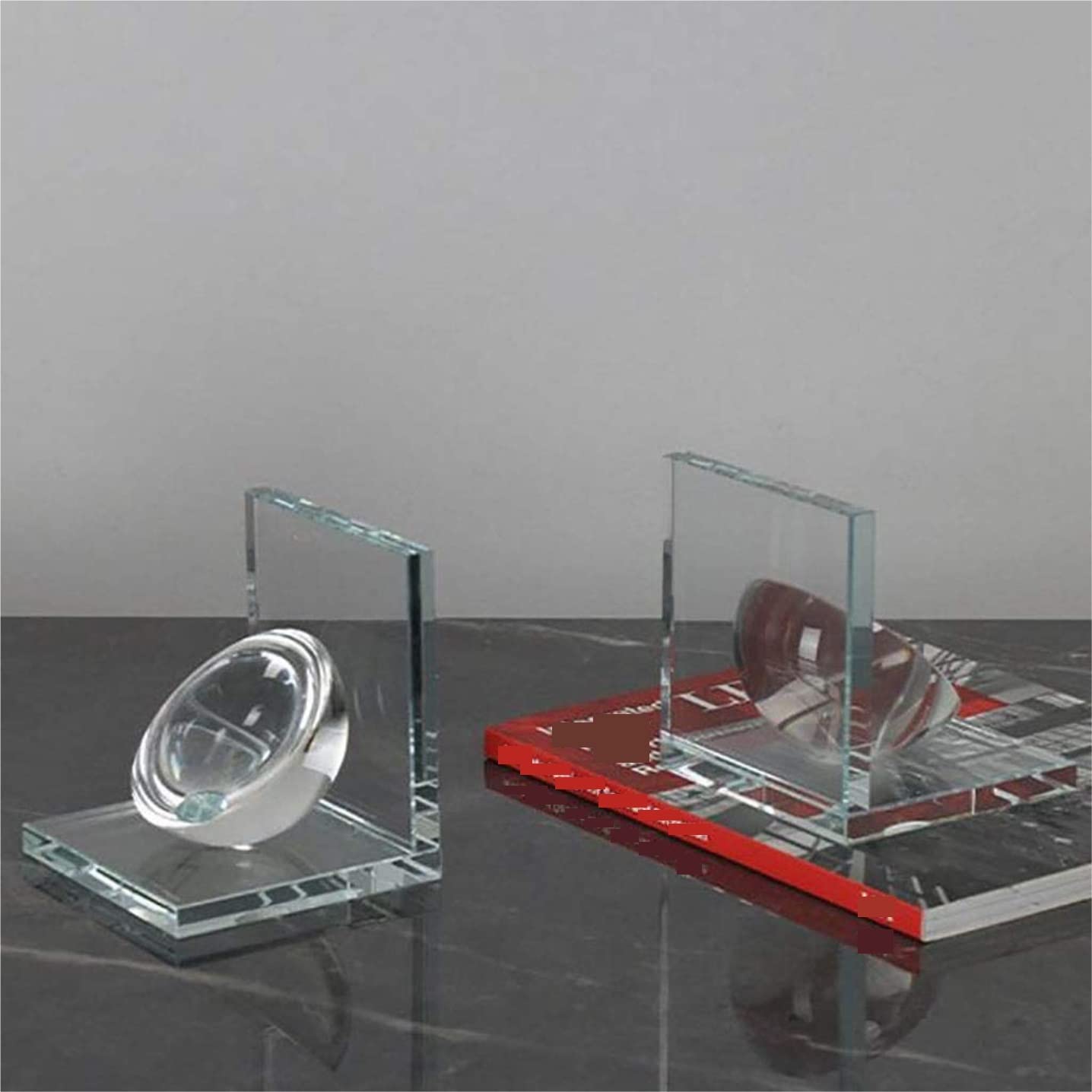 Buchstütze Crystal Snail Bookends Creative Bookend Unterstützt Transparente Buchstützen Für Das Home Office Für Büro Zuhause