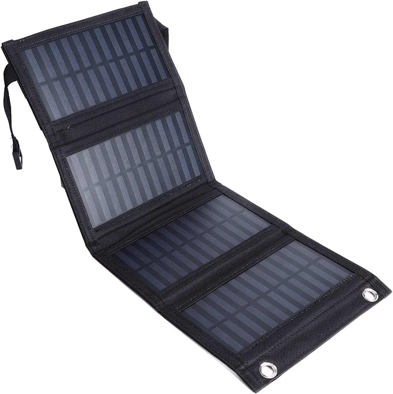 20W USB Cargador Solar Exterior Panel Solar Plegable Senderismo Camping Cargador Solar Batería Solar monocristalina Portátil Senderismo Camping Gear Panel (20W)