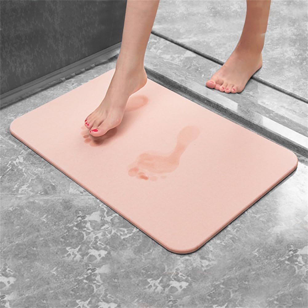 Alfombrilla de baño anslizante de diatomita 40 x 30 cm de secado rápido de piedra natural para su de baño fácil de limpiar absentediseño azul