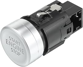 Push Button Starter Switch No.5GG959839 Engine Start Stop Switch Button for Volkswagen Golf 7 MK7 2013-2017 Silver Tone