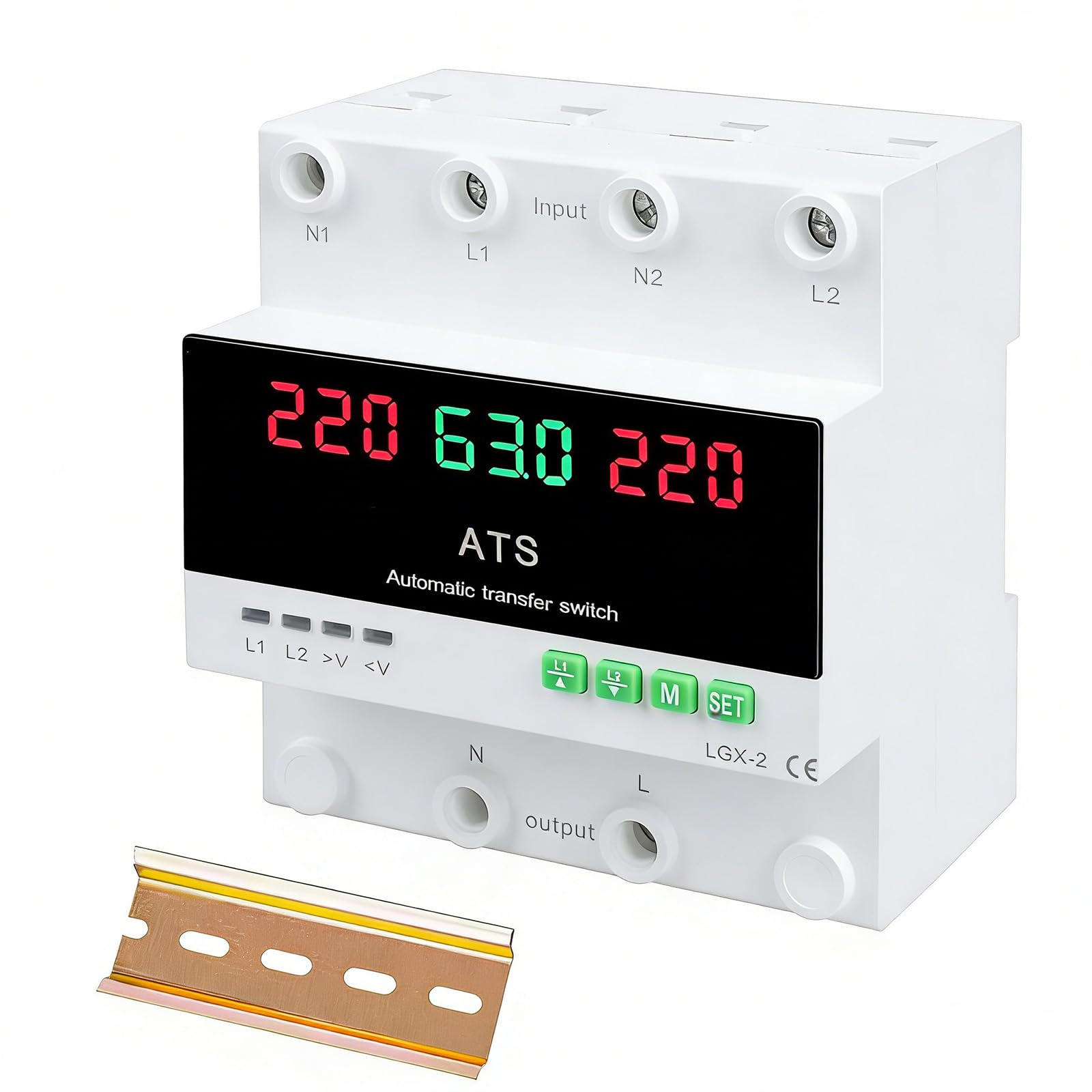 Interruptor de transferencia automático y manual ATS, CA 220V 63A