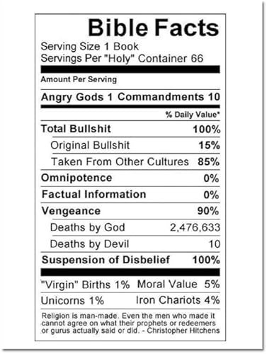 Bible Facts - Imán para refrigerador (3 x 2 pulgadas)