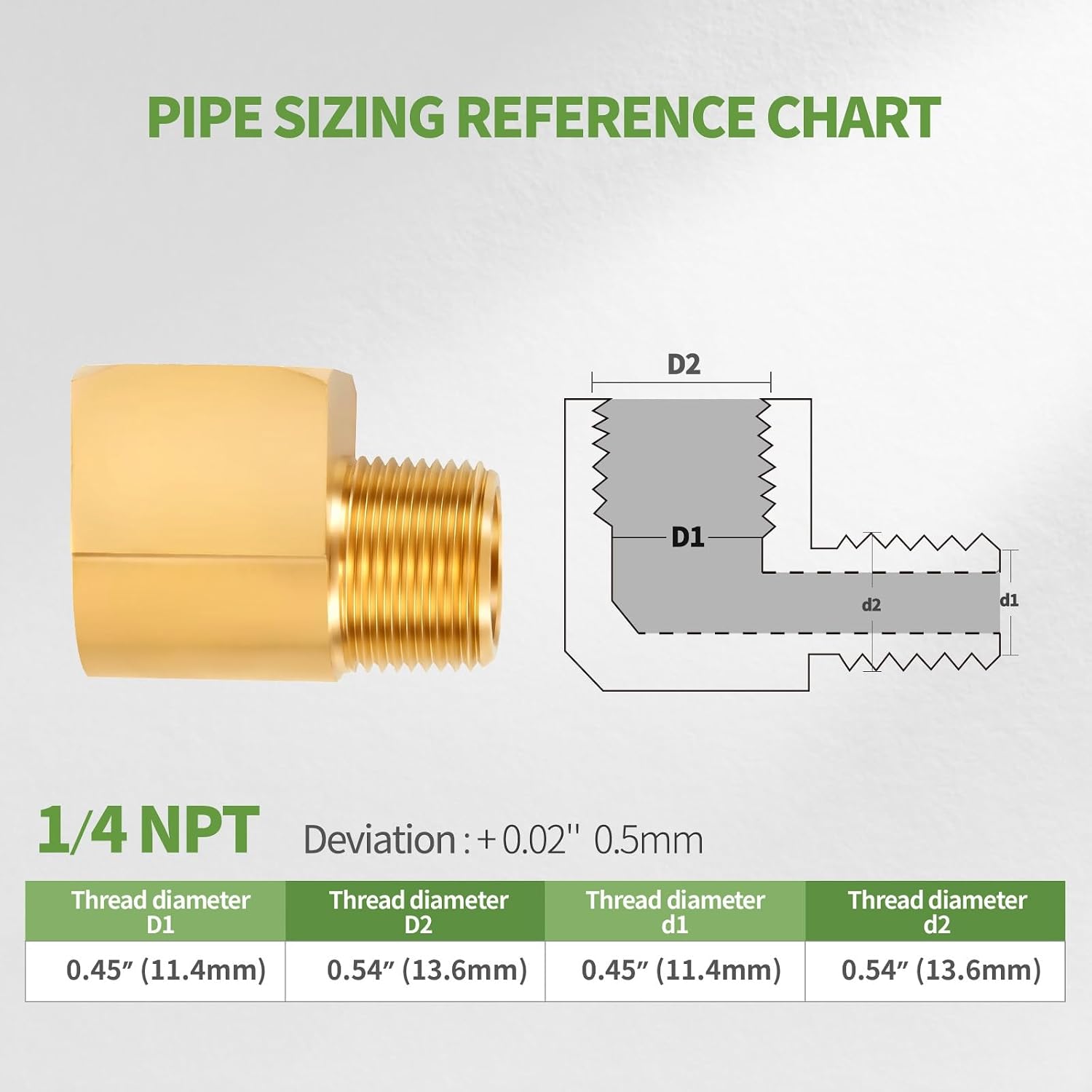 Litorange 2 PCS Metals Brass Pipe Fitting 90 Degree Barstock Street Elbow 1/4" NPT Male Pipe x 1/4" NPT Female Pipe