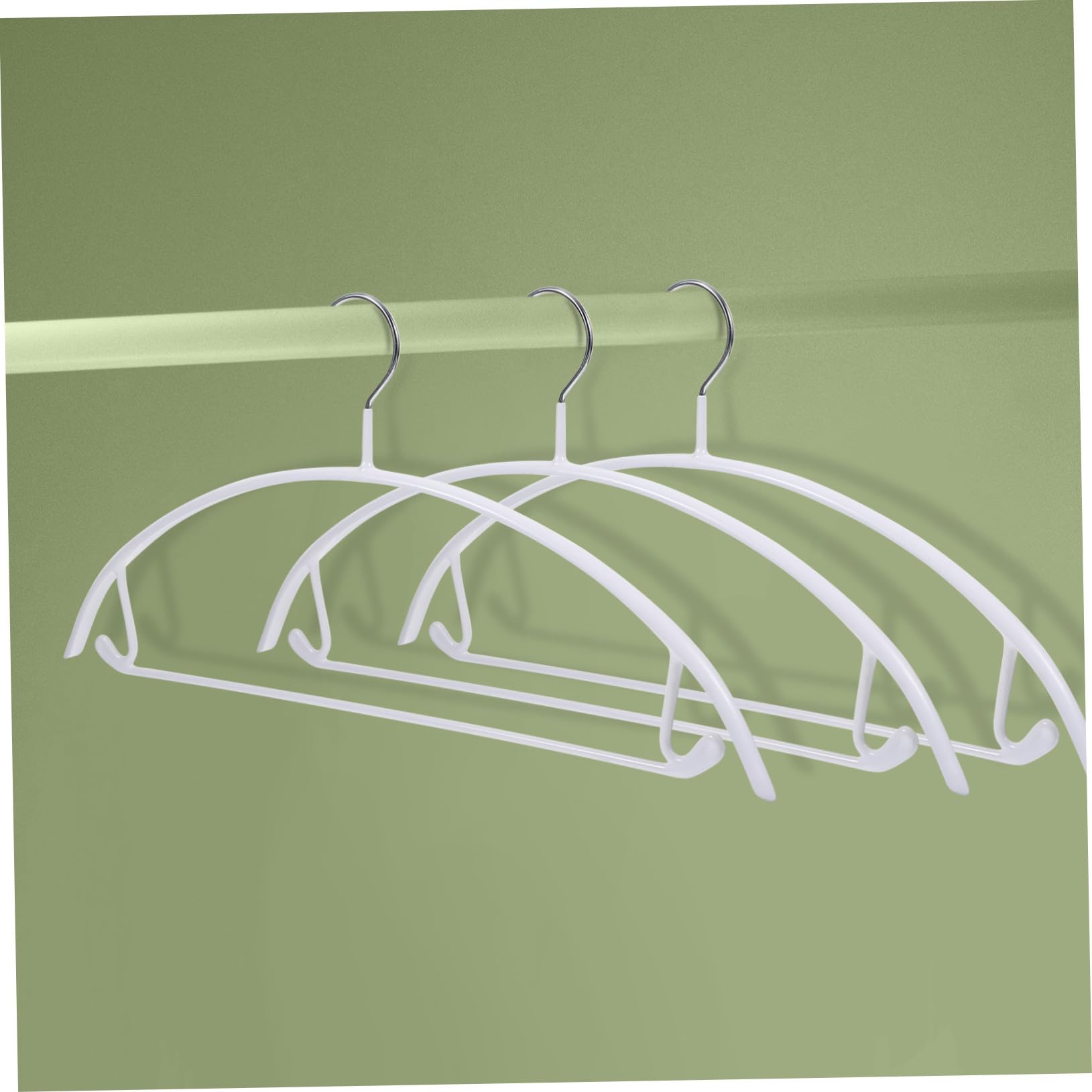 Set 10 Grucce Semicerchio in Pvc Ferro Bianco Traceless Antiscivolo Multifunzione Capacità 8kg per Gilet e Gonne per Inverno e Piccoli Lavanderie
