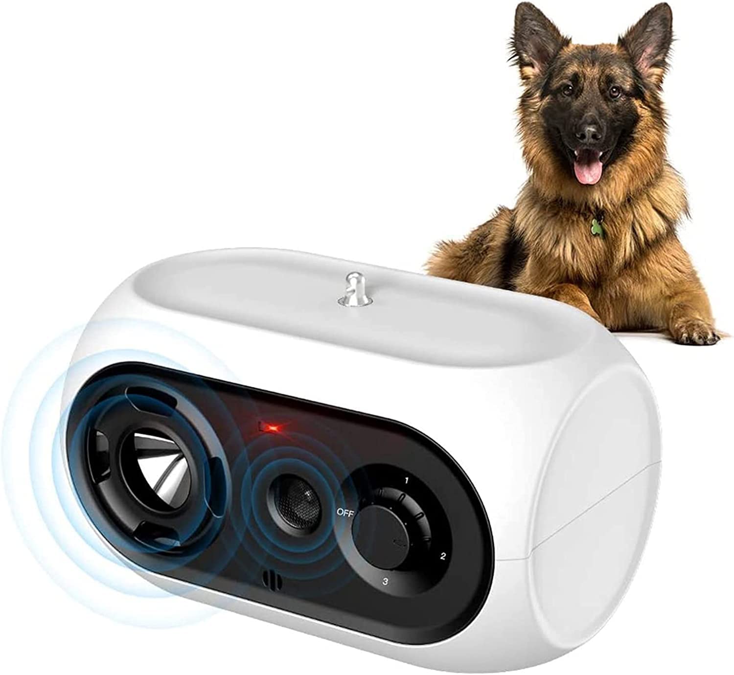 Dispositivo antiladridos for perros, disuasorio ultrasónico de ladridos for perros, repelente sónico antiladridos de 50 pies de alcance, mini silenciador de ultrasonido, dispositivo de control de entr