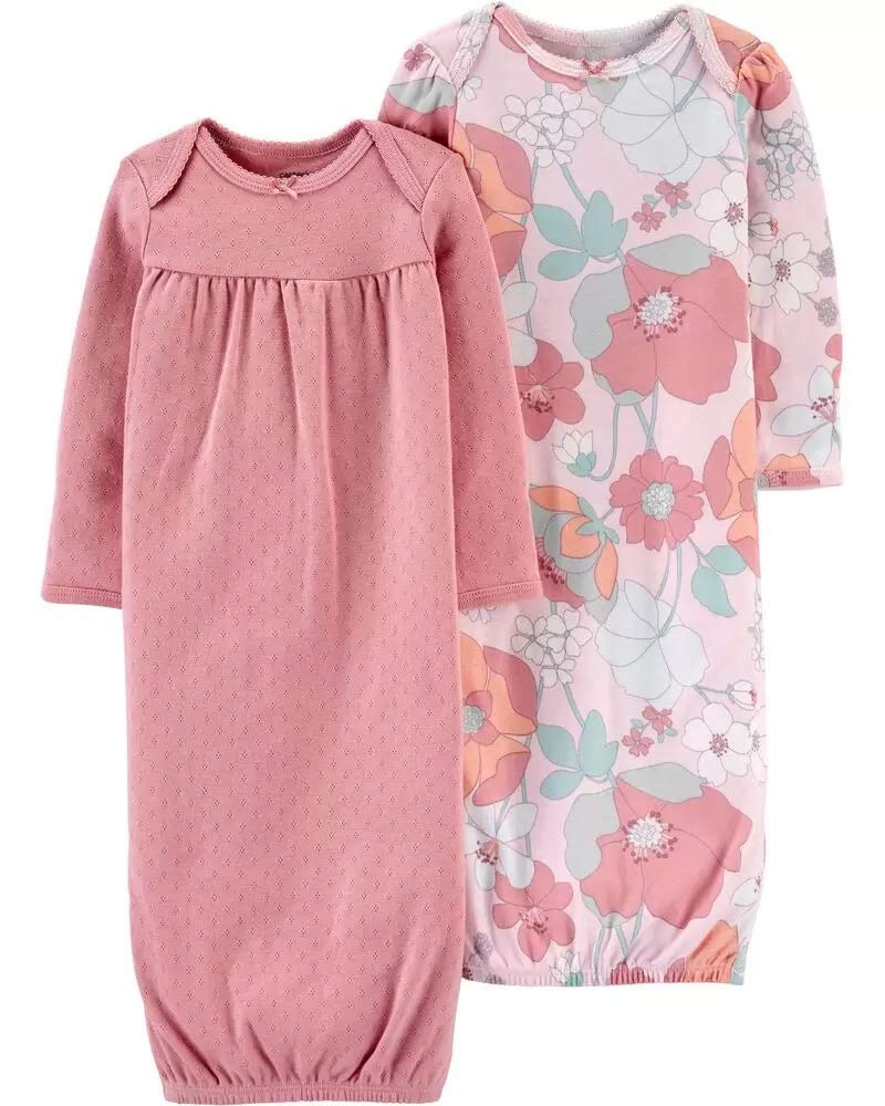 Carter's 2-Pack Sleeper Gowns (3 Months) Pink
