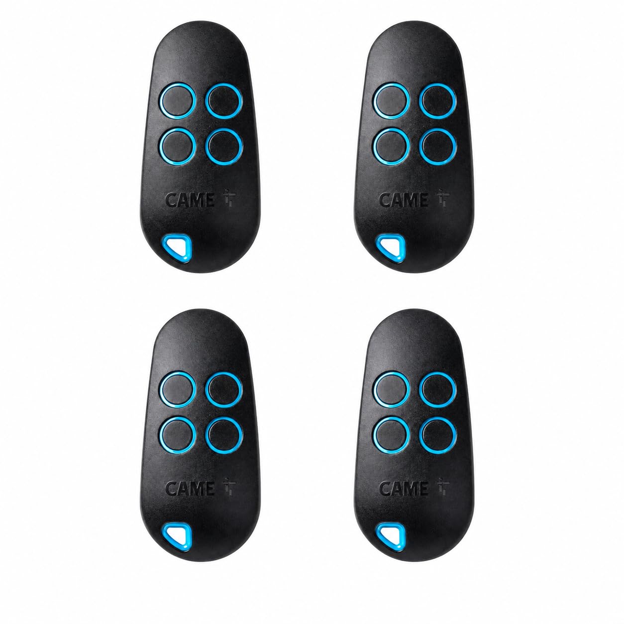 Lot de 4 Télécommandes Came TOP44RBN (806TS-0270) pour Portail - 4 Boutons 433 MHz – Émetteur 4 canaux Rolling Code – Remplace AT02EE / AT02EV / AT04EE / AT04EV – Portail & Porte de Garage