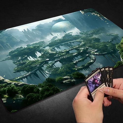 Vista 103 de Tapete de juego MTG cosido de alta calidad con zonas y parte trasera de goma antideslizante, tapete de juego TCG para MTG y otros juegos de cartas