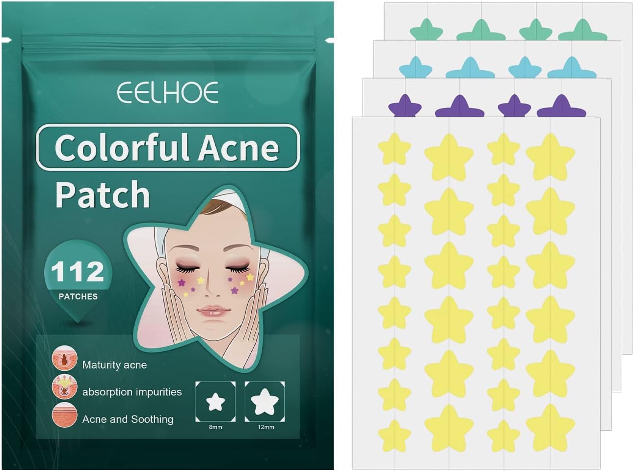 1Pack Invisible Removal Pimple Patches Star Tool Pimple Concealer Face Scars Care Sticker Patches Treatments Blemish Patches Zit