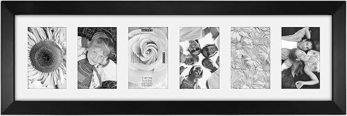 Marco de imagen Malden International Designs, tipo collage, biselados de madera con 3 aberturas