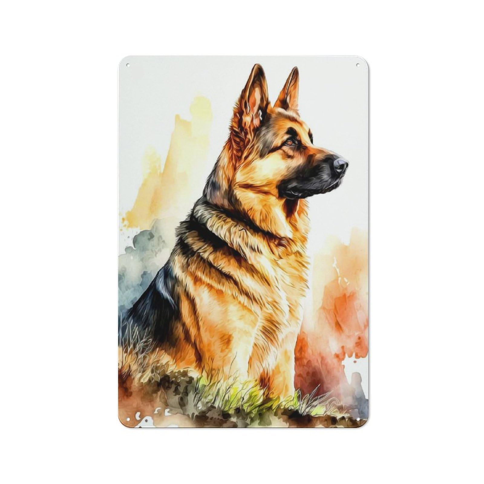 Shepherd Country Metal Wall Decor 30x20cm, Tin Wall Plaque for Cottage, Kitchen, Hallway Or Breakfast Nook