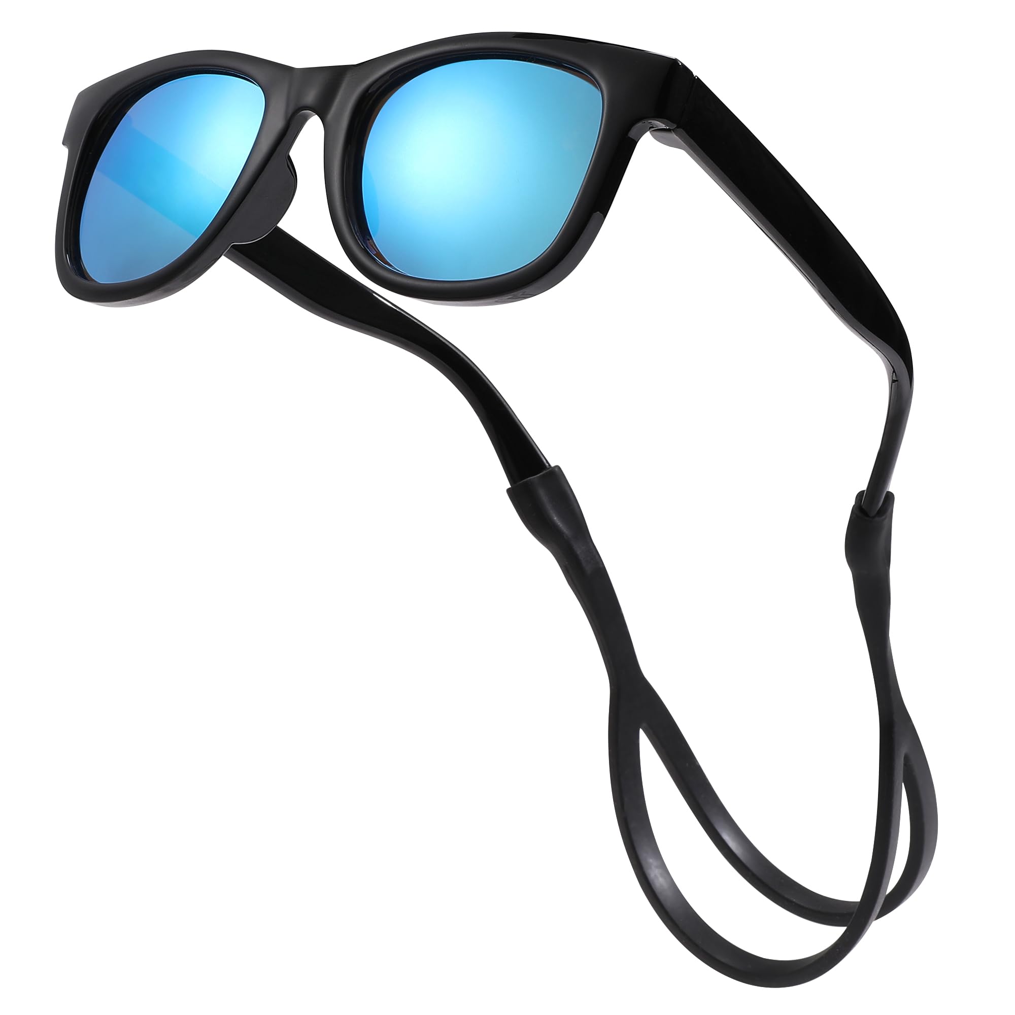 Hycredi Flexible Bendable Baby Polarized Sunglasses with Strap for Newborn Infant Boys Girls Age 0-18 Months