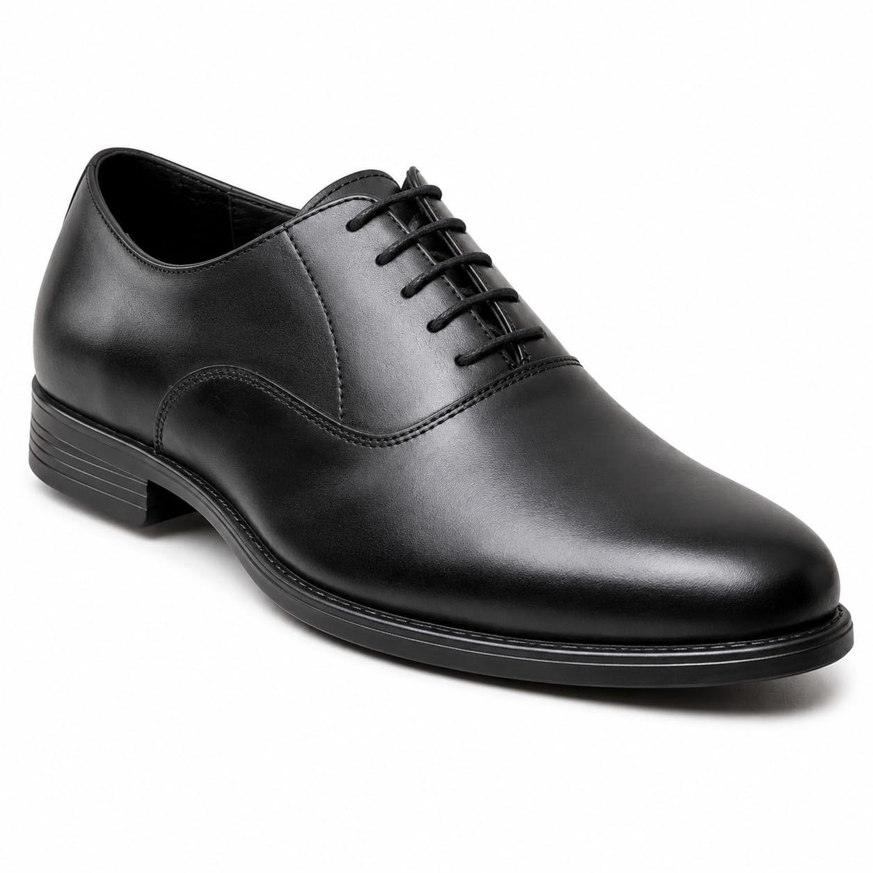 Men’s Leather Formal Shoes | Oxford Classic | 3D Arch Support, Heel Cupping & Gel Cushioning | All-Day Comfort | Premium Handcrafted Formal Shoes | Black-picture-43