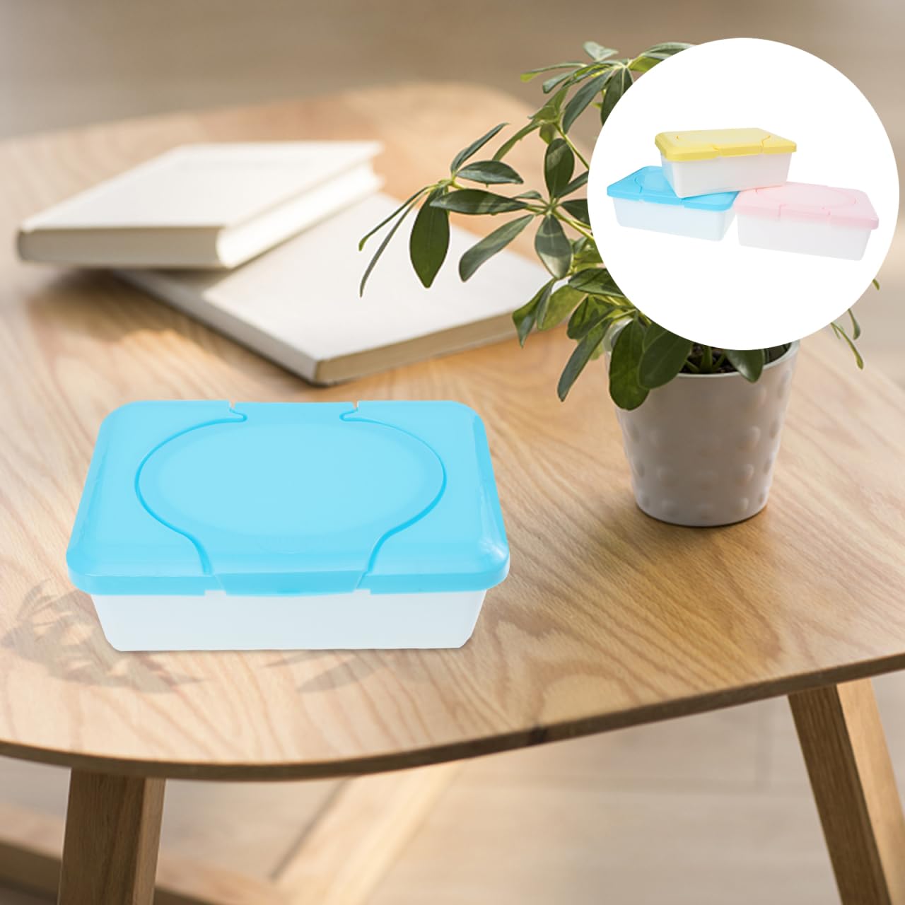 BESTOYARD Boîte À Lingettes Bébé Rechargeable Porte-Lingettes Bébé Portable Distributeur pour Lingettes Humides Rangement pour Crèche Poussette Bureau Lot De 3 7.87 X 4.72 X 2.76 in