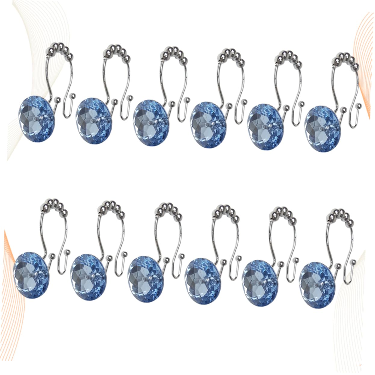 12 Pièces Crochet s D'embrasse De Rideau Crochet Rideau Doubles Coulissants Anneau De Suspendu Anneau Suspendu Rideau De