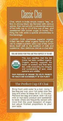 Miniatura 3 de Davidson's Organics, Classic Chai, 25 bolsas de té, paquete de 6