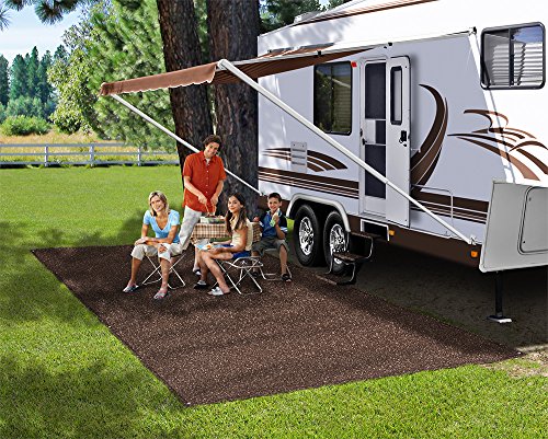 Prest-O-Fit 2-1170 Patio Rug Espresso Brown 8 Ft. x 20 Ft.