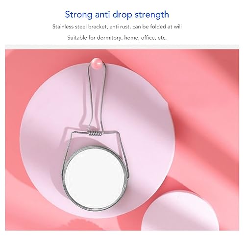 Miniatura 3 de Espejo de tocador de doble cara, espejo de maquillaje, diseño giratorio de 360°, marco de aluminio envuelto en soporte de acero inoxidable