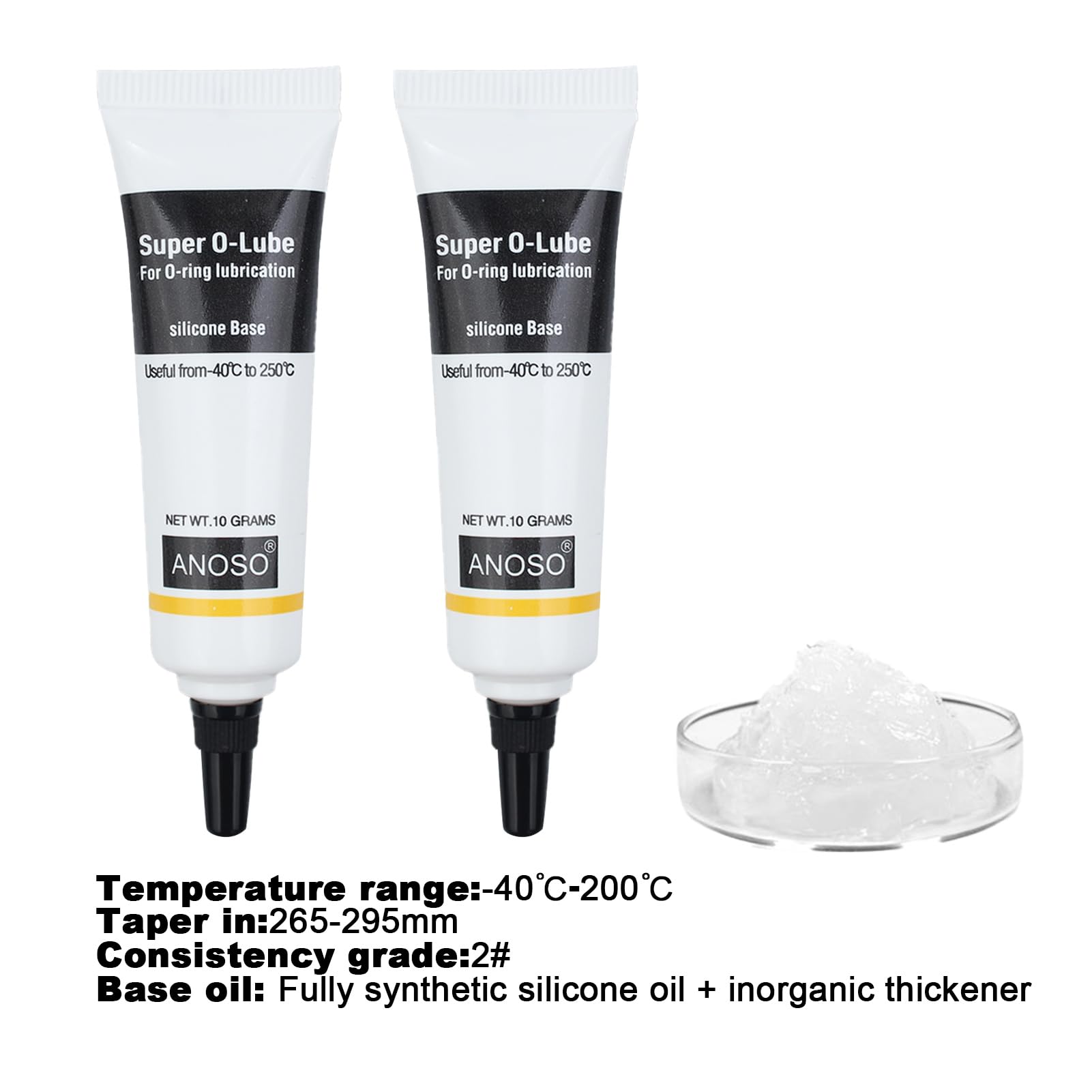 Grasa de silicona para cafeteras automáticas 2 tubos de 10 g,Grasa de Silicona Impermeable Grado Universal,Grasa de Silicona Juntas Tóricas