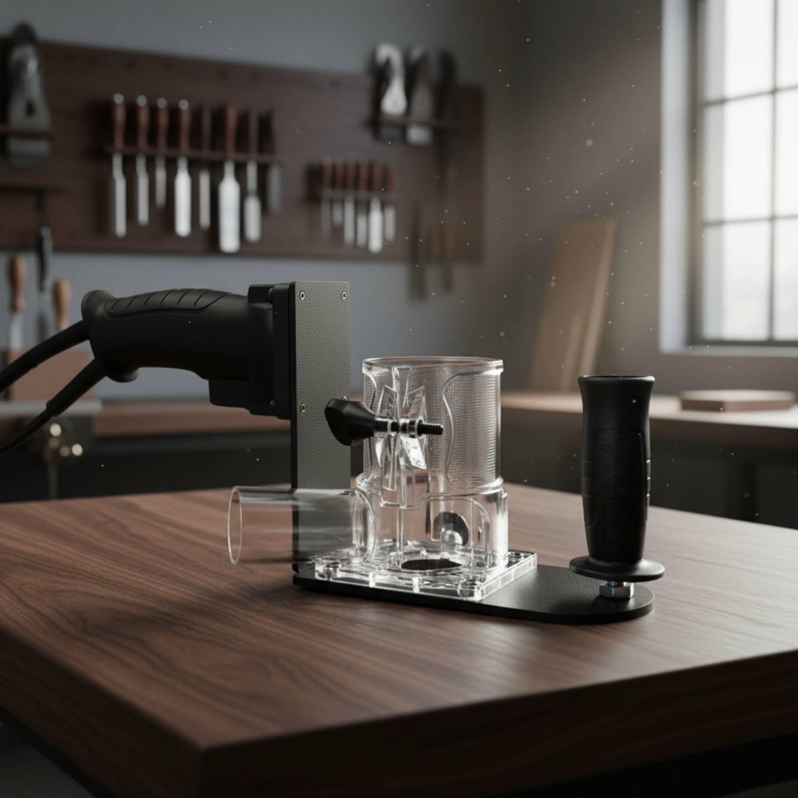 kowaku Supporto Fresatrice Base Router Piastra, Aspirazione Con Manico Singolo
