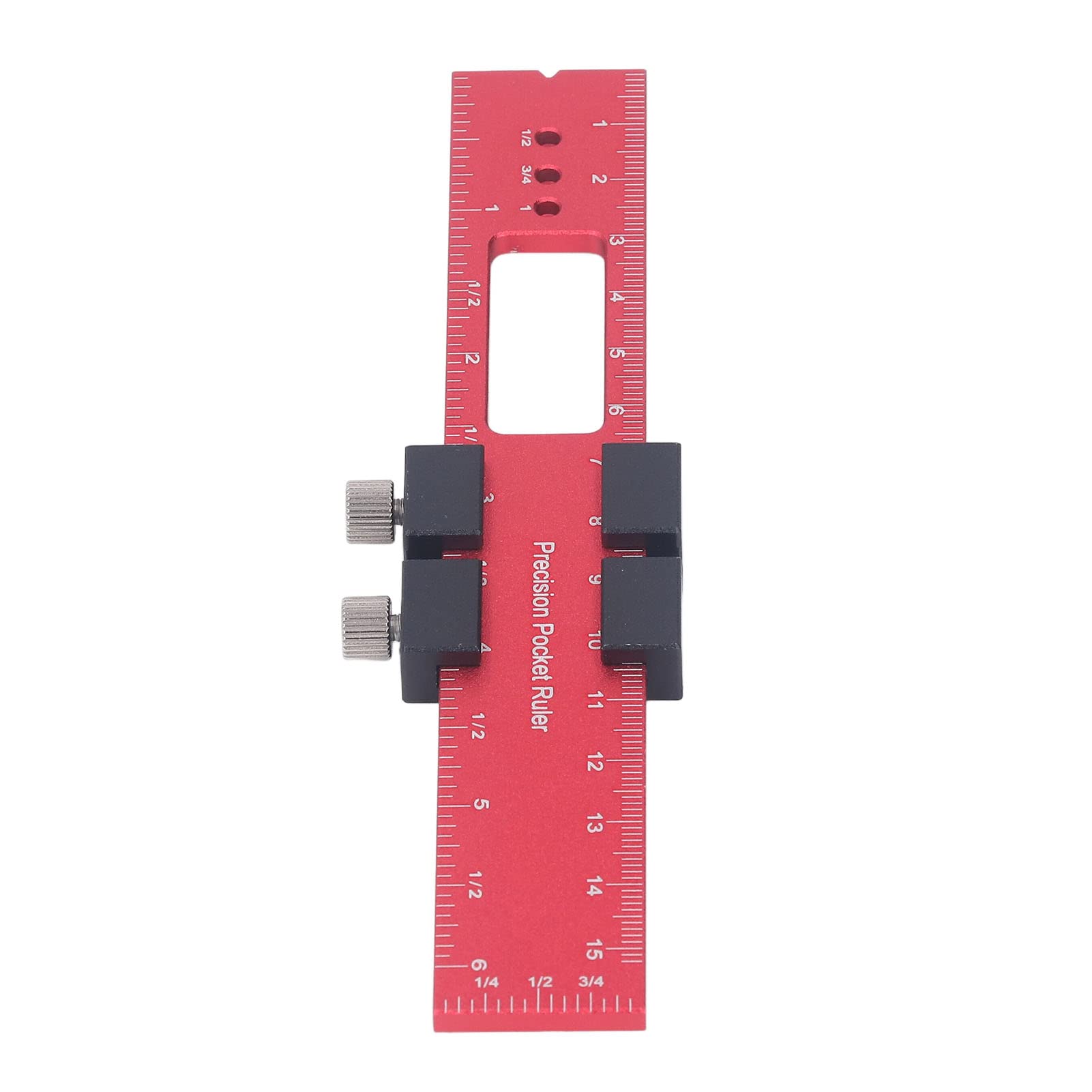 Aramox Sliding Woodworking Ruler with Slide Stop for Pocket Measurements - Aluminium, Machine-Crafted, 160mm/6.3in - Image 3