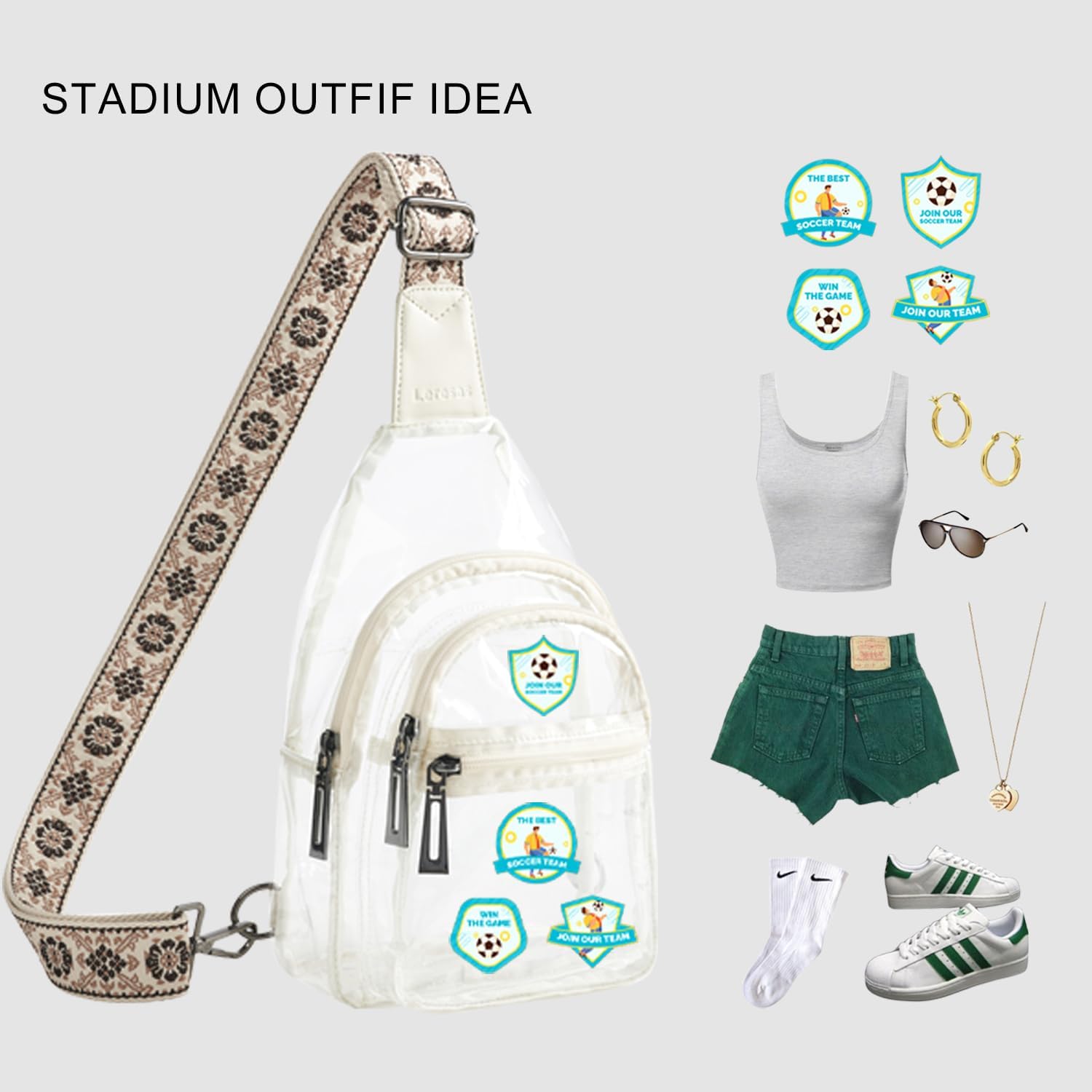 Clear Sling Bag - Stadium Approved Purse Backpack Crossbody Fanny Pack for Women & Men - Concert Events - Image 4