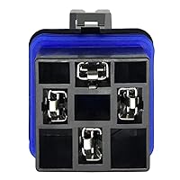 Vista 3 de irhapsody Relé impermeable de 4 pines 40/30AMP 12V CC con cables de alta resistencia, relé automotriz SPST, paquete de 1