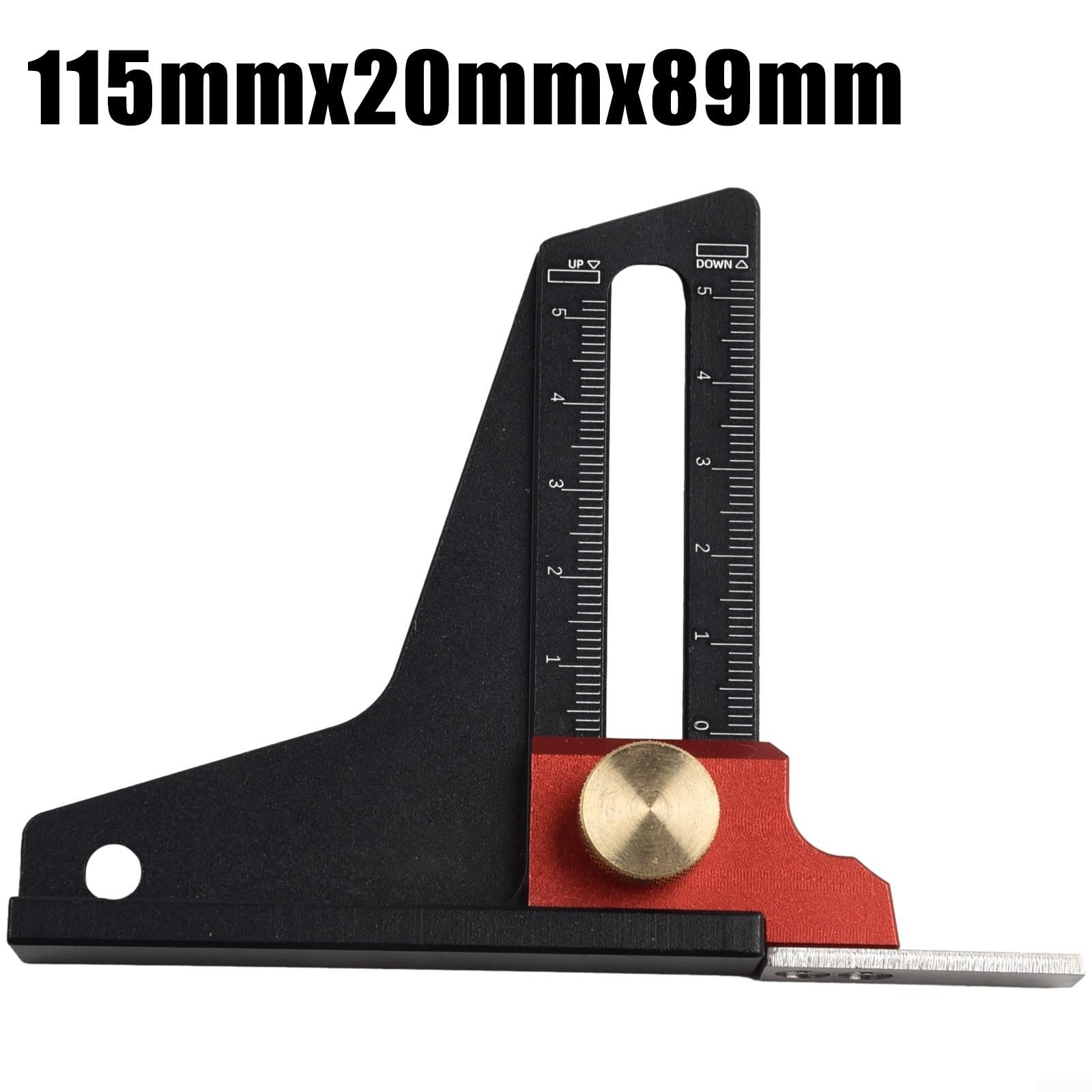 Zilimontt Jauge de hauteur et de profondeur pour table de scie, règle de coupe de machine, jauge de hauteur métrique pour mesure de hauteur/profondeur, plage de mesure 0 à 55 mm
